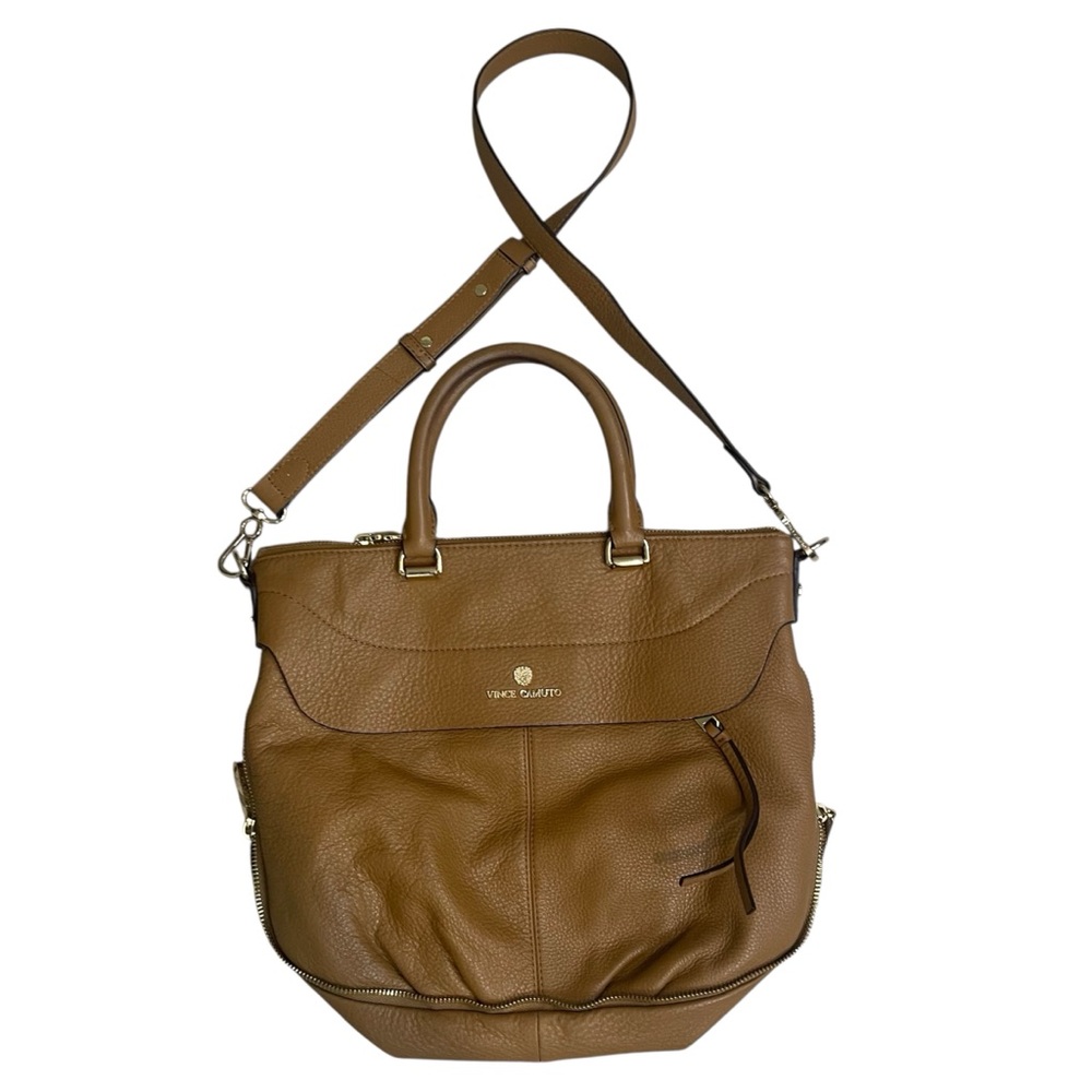 Women’s Vince Camuto Brown‎ Crossbody Leather Satchel Handbag  Boho Hippie